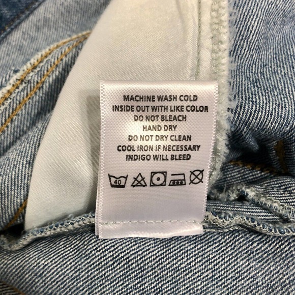 Boho Denim Jacket Graphic Distressed Size M - Picture 4 of 9